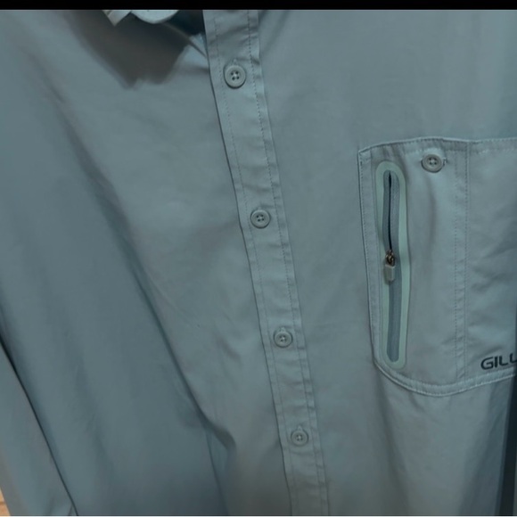 Men’s Gillz woven UPF 30+ stretch/long sleeve, size 2xl, blue, used/babied. - Picture 3 of 9